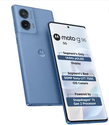 Motorola G96 5G (8GB RAM, 128GB Storage) – 120Hz AMOLED Display | 50MP AI Camera | 5000mAh TurboPower™ Charging